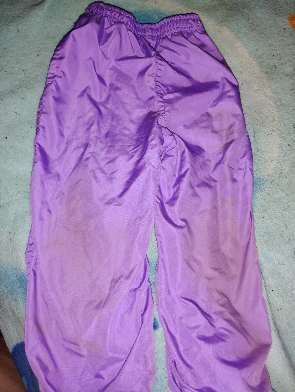 Kids Purple Drawstring Wind Track Pants